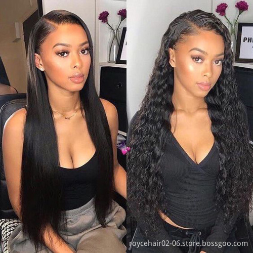 Factory Price 10a 36 Inch Virgin Human Hair 150 180 Density Wigs Mink Indian Hair Glueless 13x4 13x6 Transparent Lace Front Wig